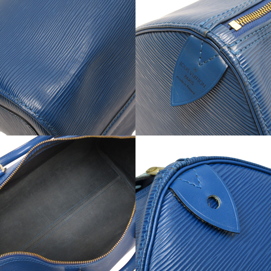 Auth Louis Vuitton Epi Speedy 35 Handbag Toledo Blue M42995 - h23712a | eBay