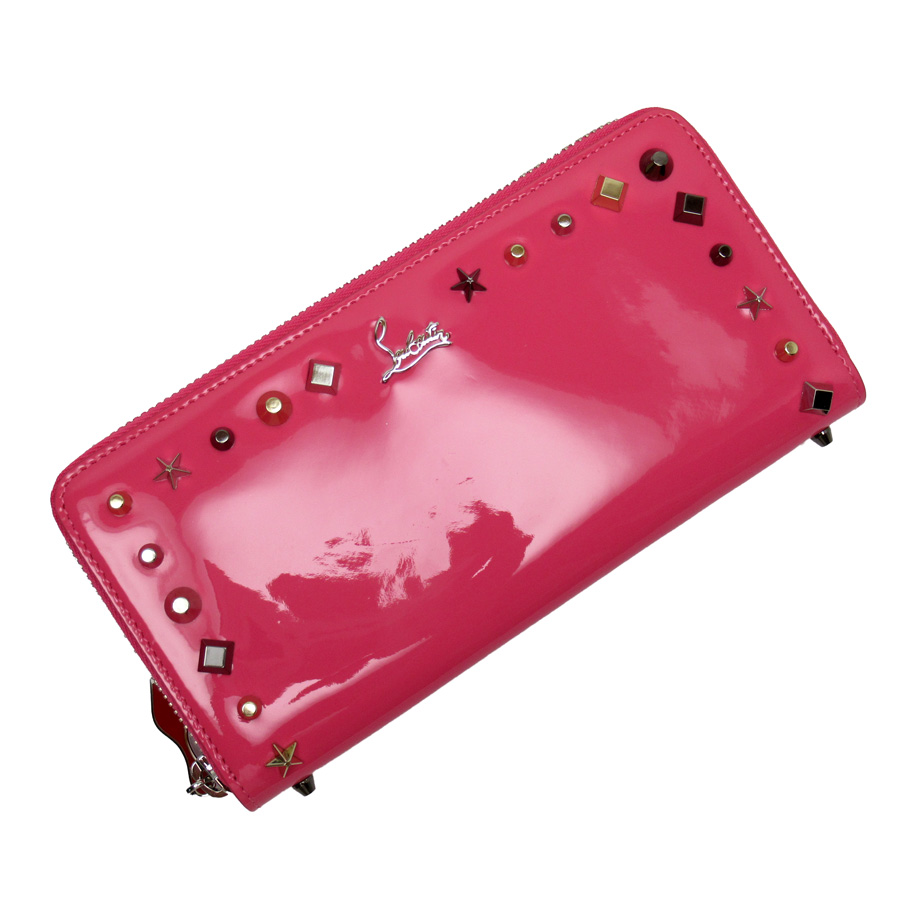 christian louboutin pink wallet