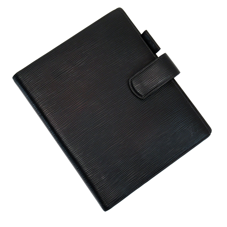 Auth Louis Vuitton Epi Agenda GM Agenda Cover Black Epi Leather R20212 - h24301a | eBay