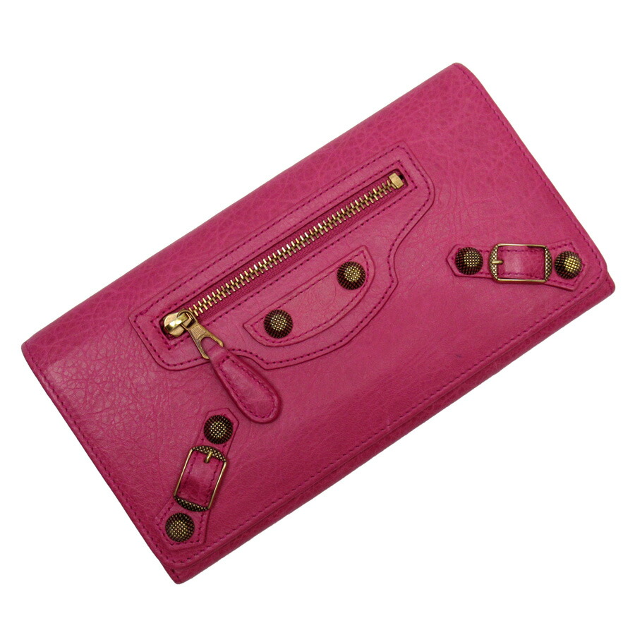 Auth BALENCIAGA Giant Money Long Wallet Pink Leather 233599 - h26294f | eBay