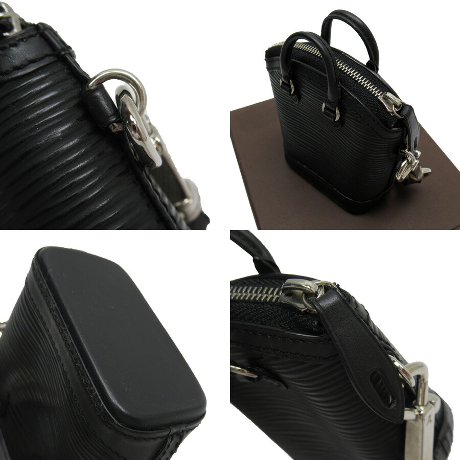 Auth Louis Vuitton Epi Mini Lockit Bag Charm Black/Silver M60142 - h27401a  | eBay