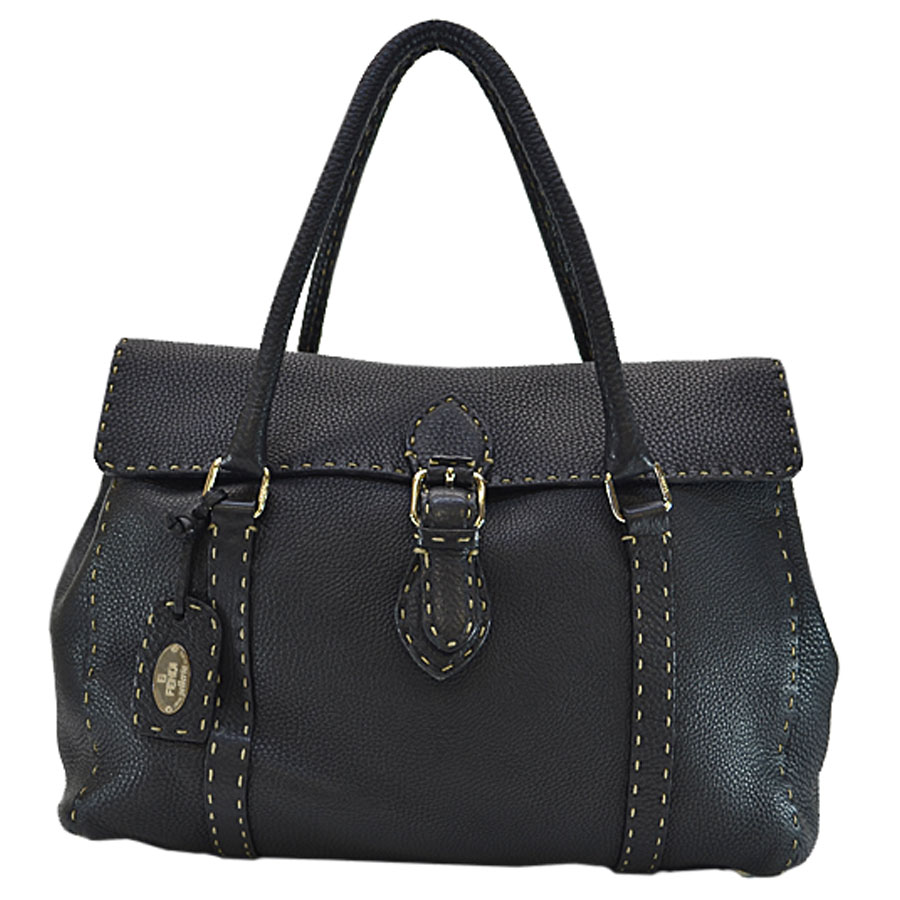 Fendi Selleria Handbag Leather Handbag Black Auth for sale online | eBay