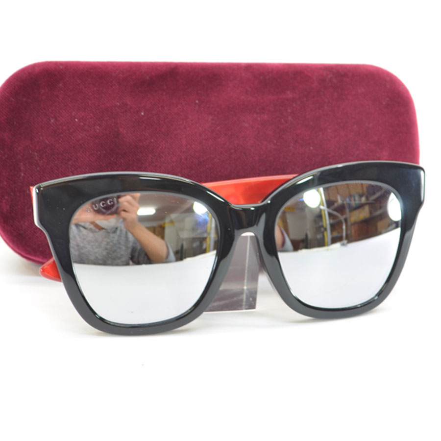 Ballade Afvigelse Produktion Auth GUCCI Bee Tiger-Head GG Sunglasses Black Plastic GG0029SA 008 - r7010  | eBay