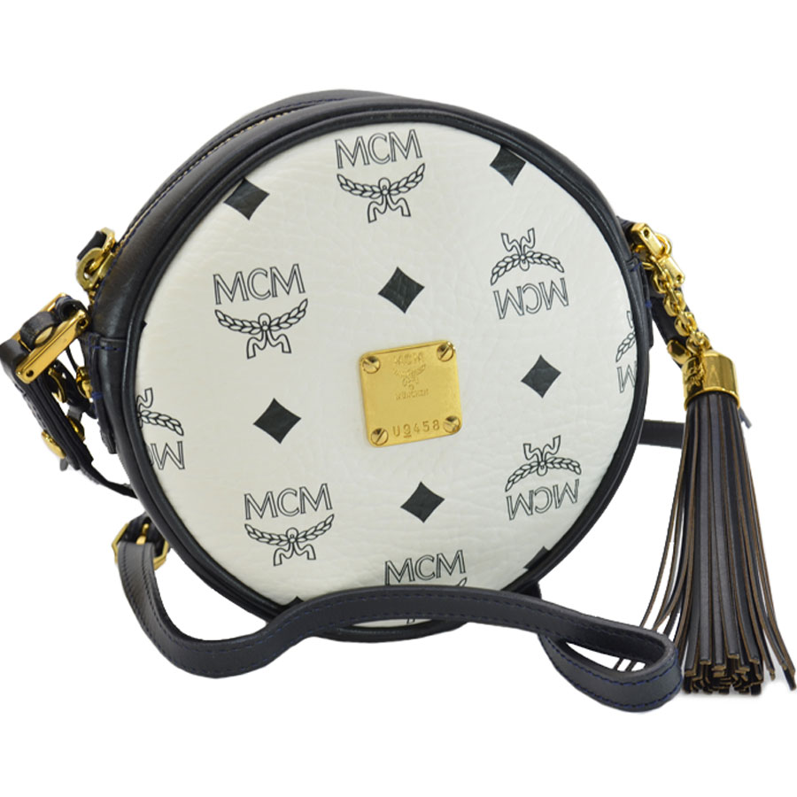 Auth MCM Heritage Collection Medium tambourine Crossbody Shoulder Bag - r7416 | eBay