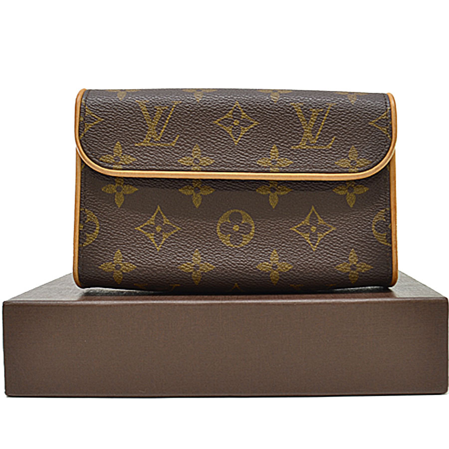 Auth Louis Vuitton Monogram Pochette Florentine Waist Bag Bum Bag