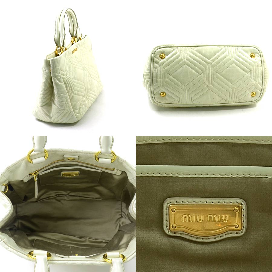 Miu Miu Trapu Leather Hand Bag/Shoulder Bag