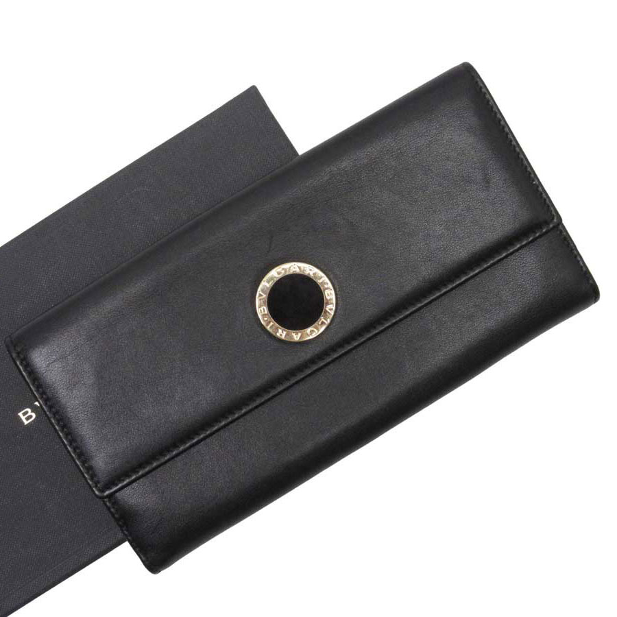 bvlgari black leather wallet