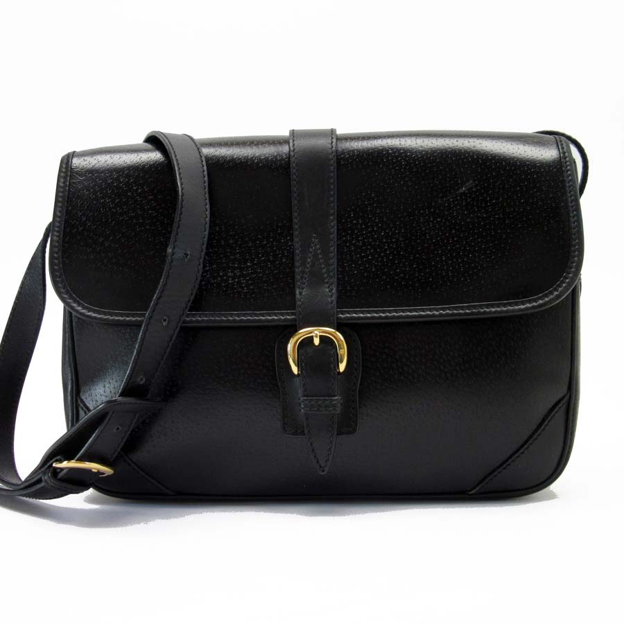 Auth GUCCI Vintage Crossbody Shoulder Bag Black Leather/Goldtone - x2546 | eBay