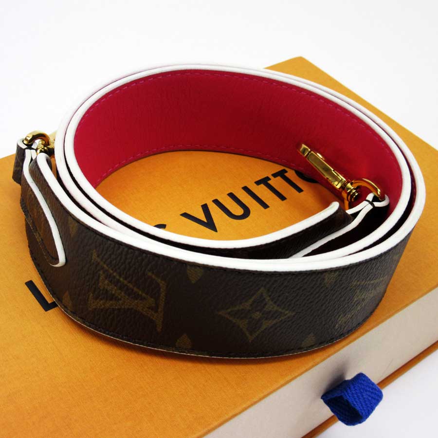 Details About Auth Louis Vuitton Monogram Bandouli Re Shoulder Strap Brown J02285 X2733