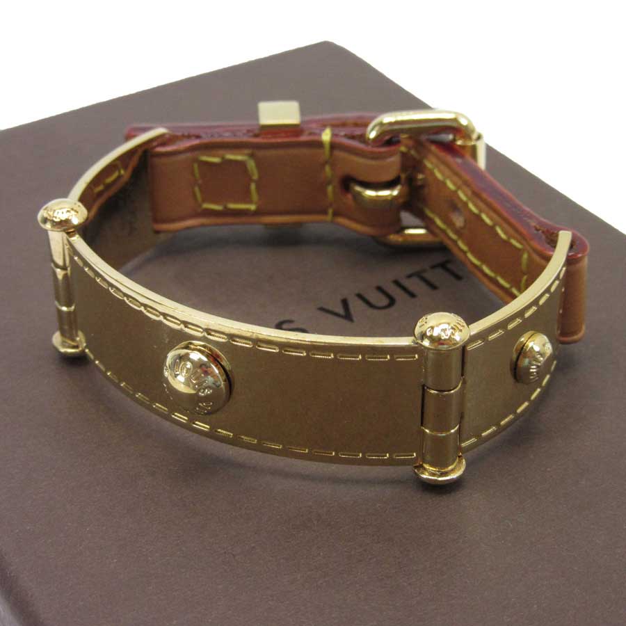 Auth Louis Vuitton Lock Me Bracelet Gold/Brown Goldtone/Leather M66794 - x2747 | eBay
