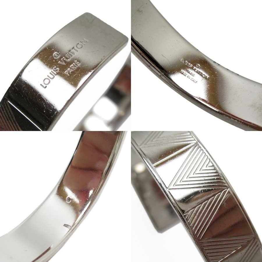 Auth Louis Vuitton Cuff V Shadow Bracelet Bangle Silvertone M62496 - x3026 | eBay