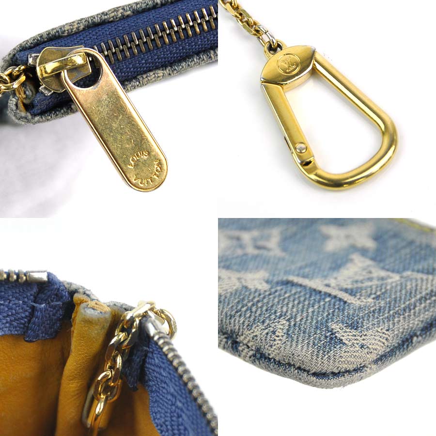 Auth Louis Vuitton Monogram Denim Pochette Cles Coin Purse Denim Blue - y14289a | eBay