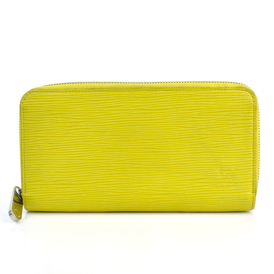 Auth Louis Vuitton Epi Zippy Wallet Zip Around Long Wallet Yellow ...
