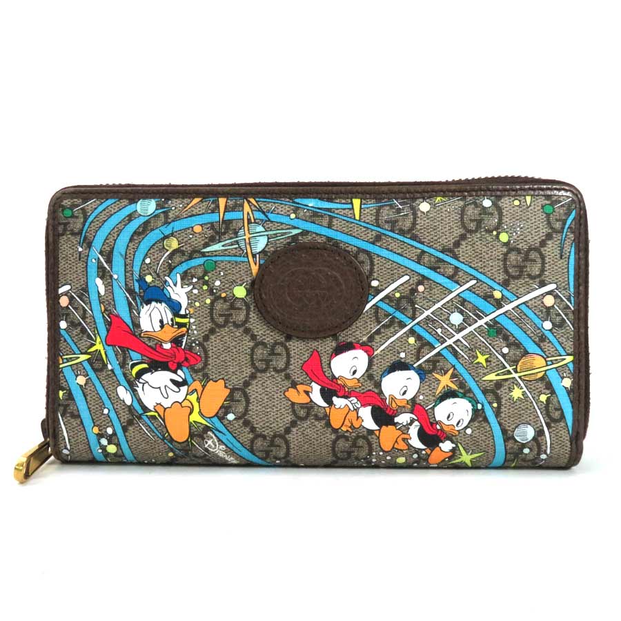Auth GUCCI GG Supreme DISNEY x GUCCI Donald Duck Zip Around Wallet -  y15138g | eBay